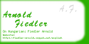 arnold fiedler business card